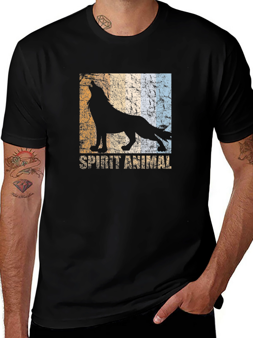 Spirit Animal Wolf Graphic T-Shirt