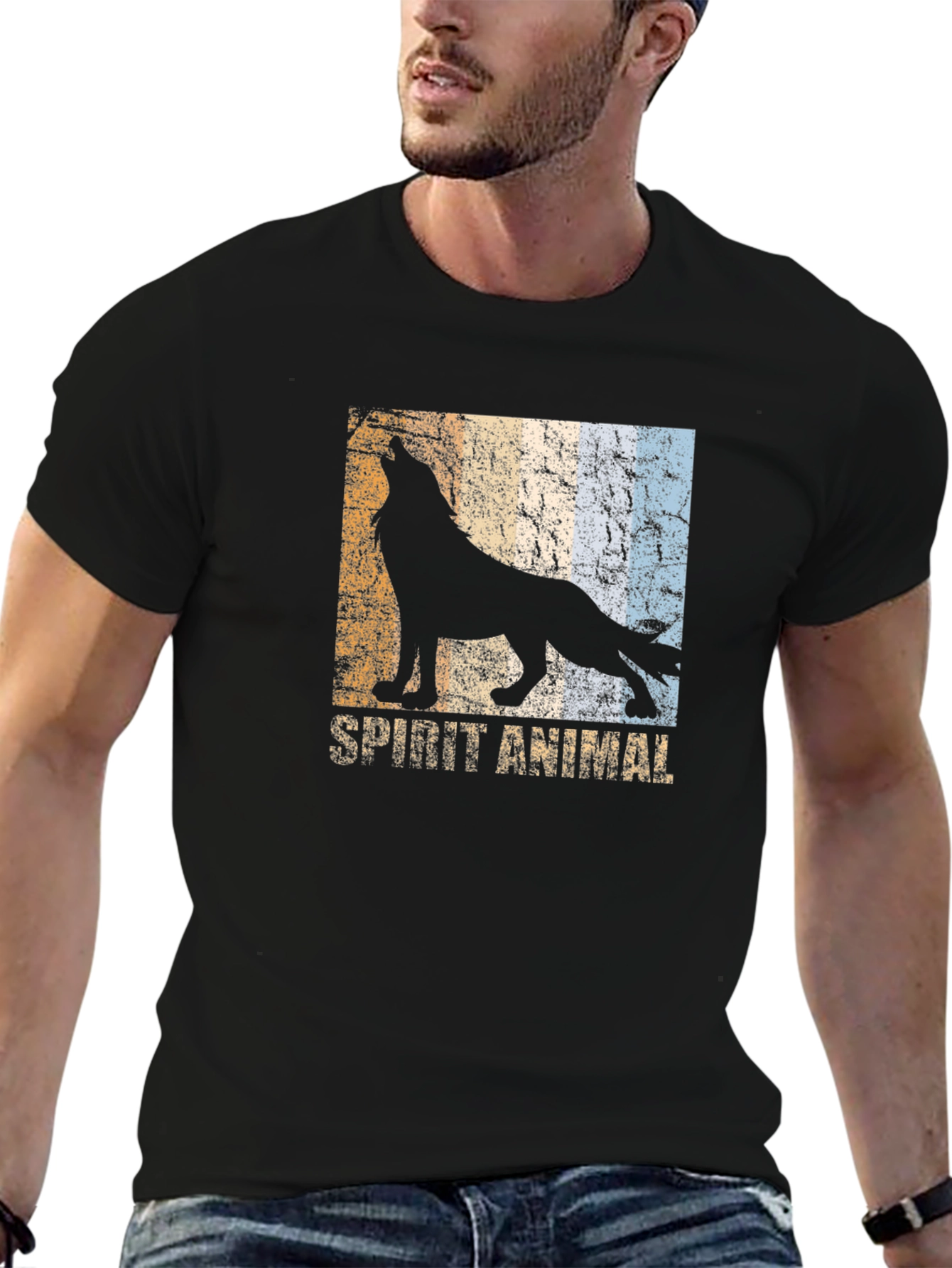 Spirit Animal Wolf Graphic T-Shirt