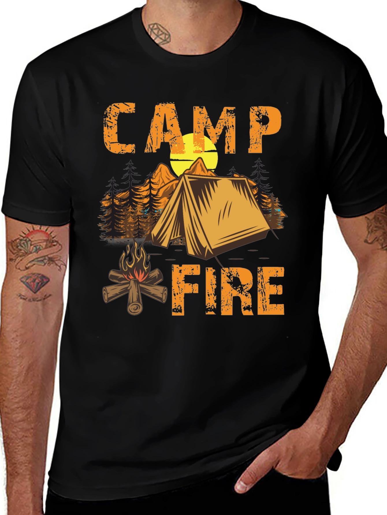 Camping Campfire T-Shirt - Nature Adventure Tee