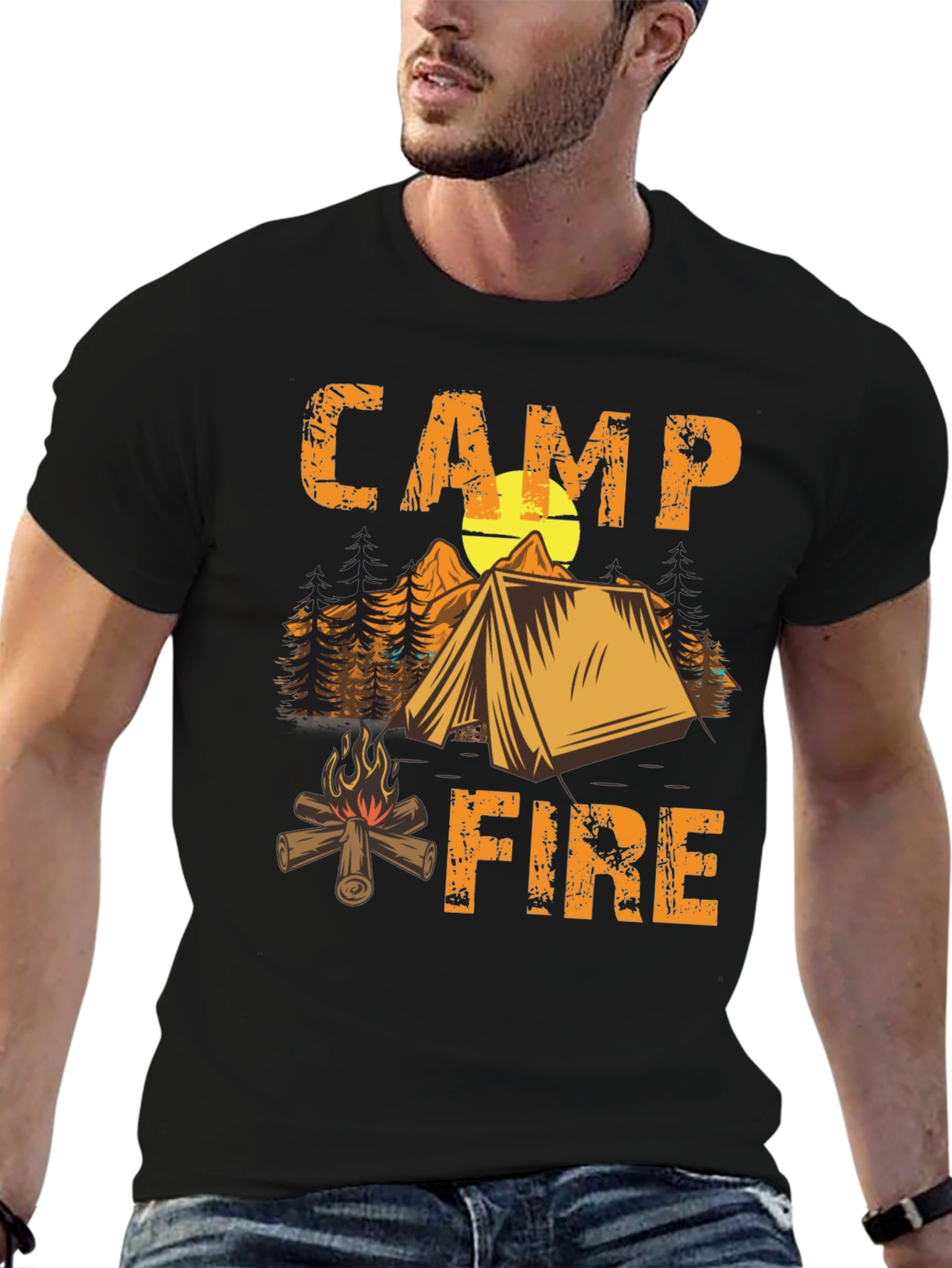 Camping Campfire T-Shirt - Nature Adventure Tee