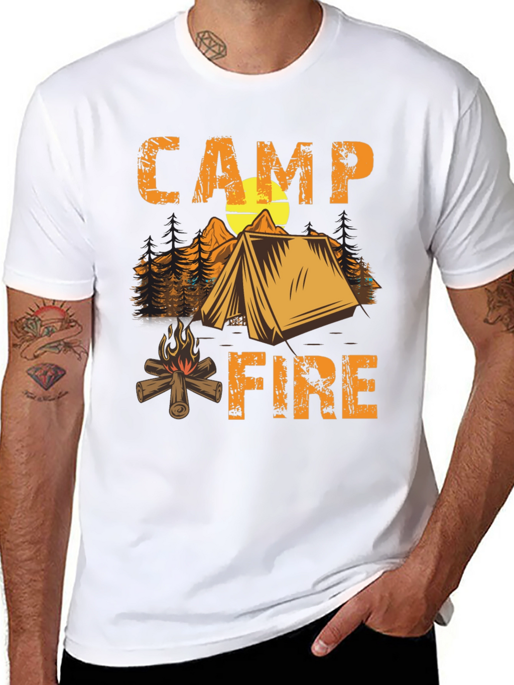 Camping Campfire T-Shirt - Nature Adventure Tee