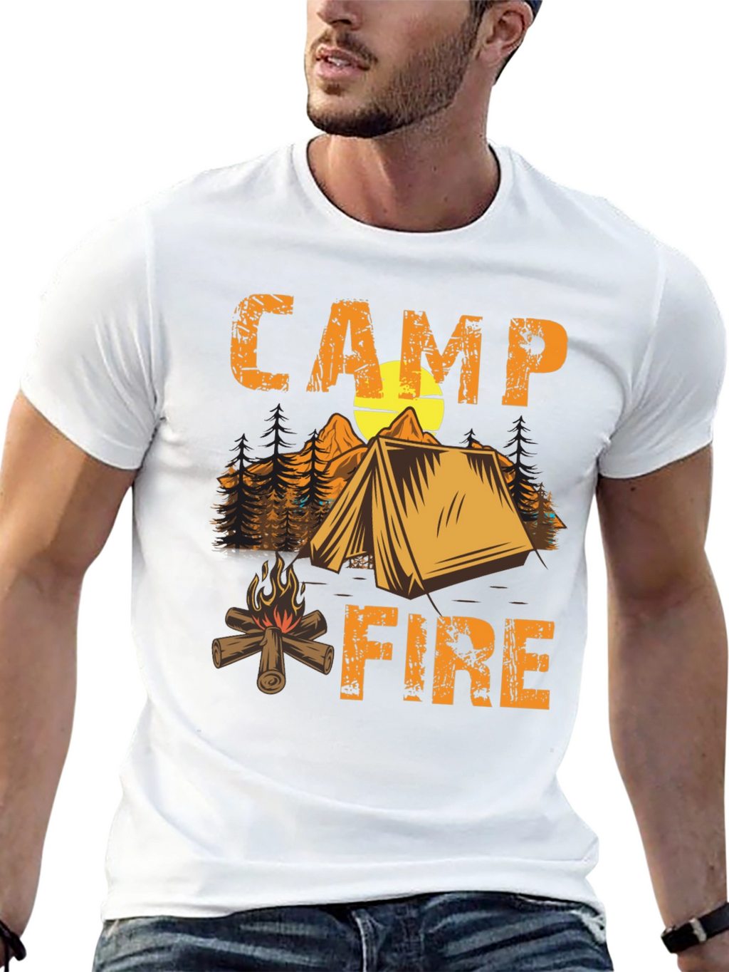 Camping Campfire T-Shirt - Nature Adventure Tee