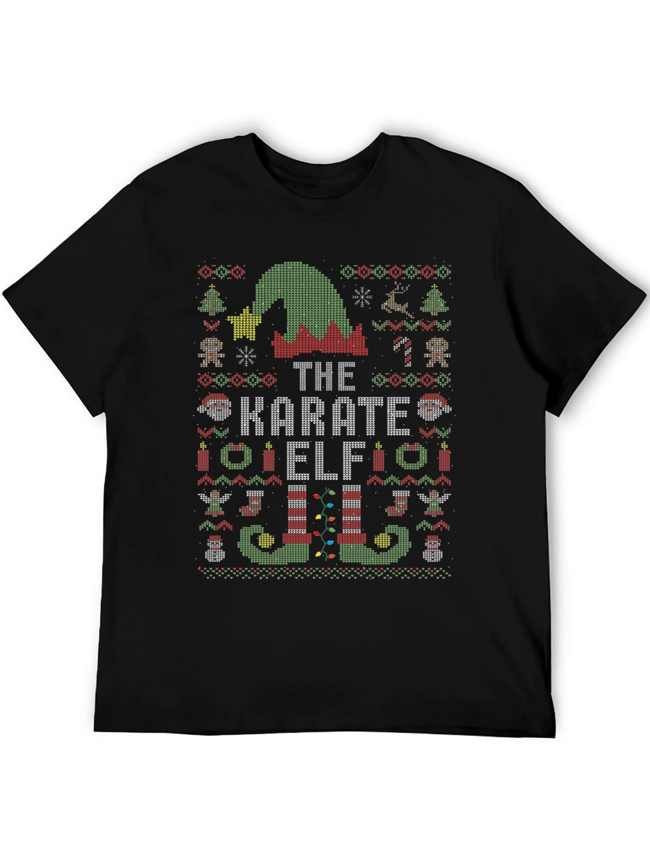 The Karate Elf Christmas Ugly Sweater T-Shirt