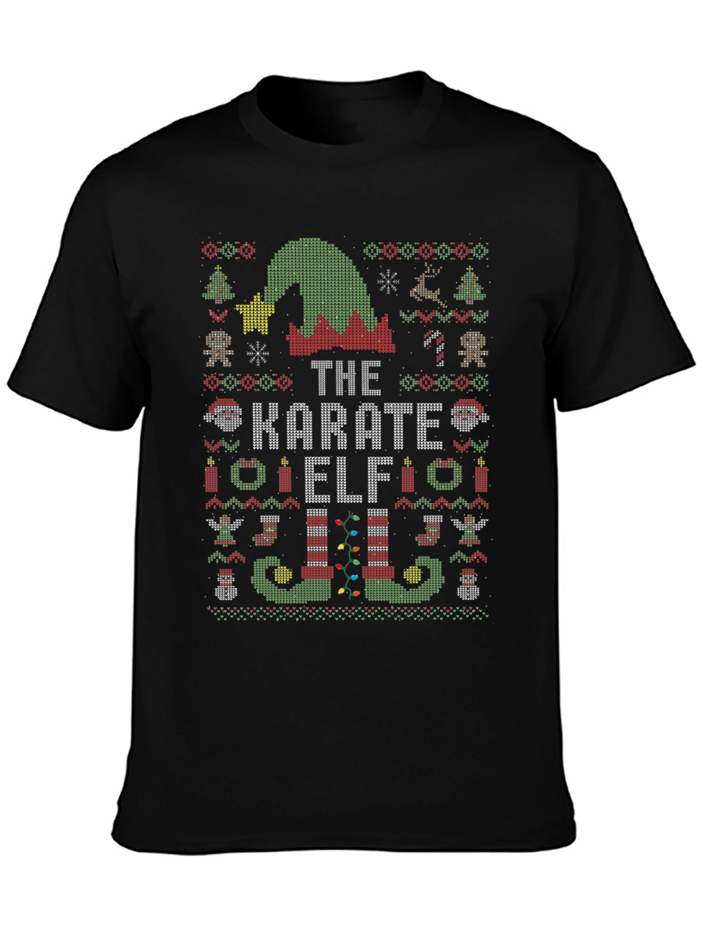 The Karate Elf Christmas Ugly Sweater T-Shirt