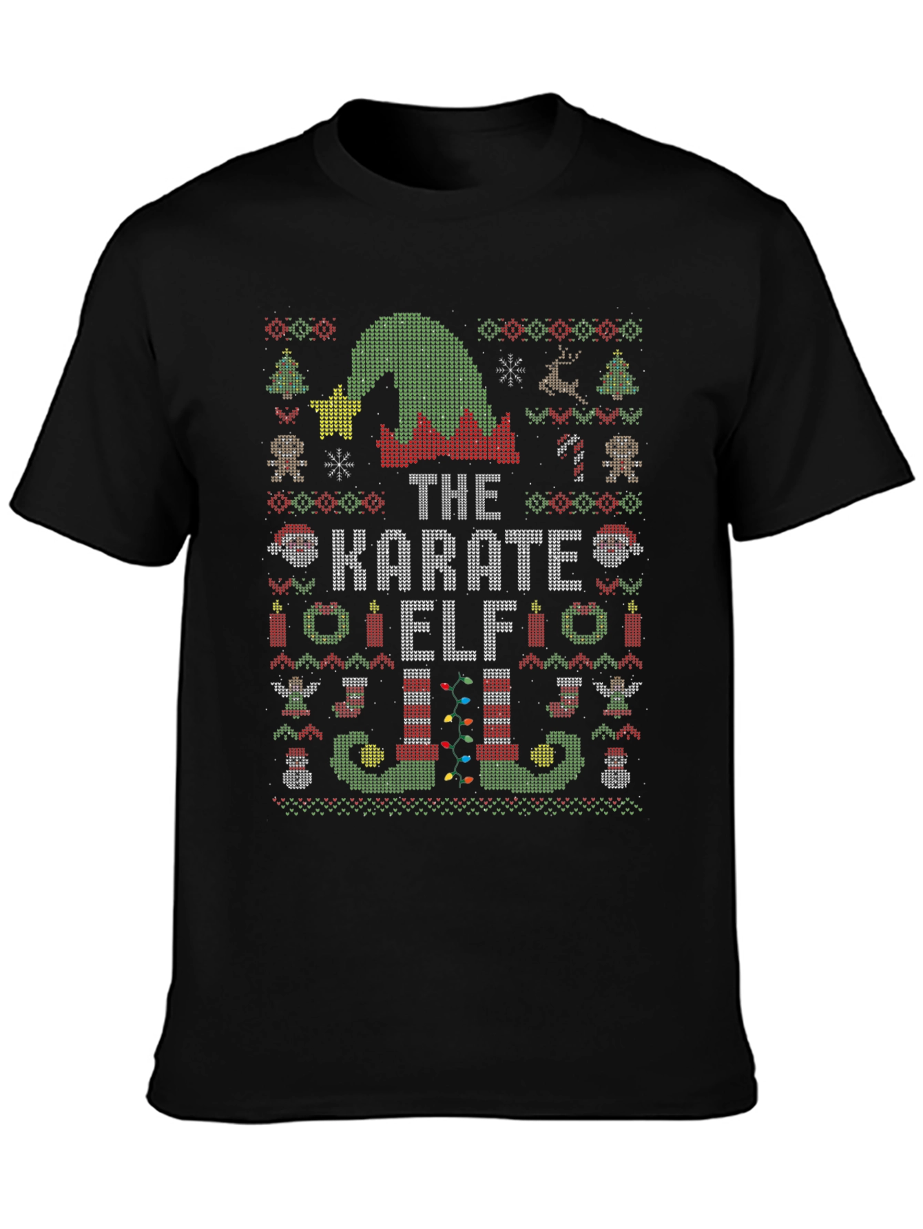 The Karate Elf Christmas Ugly Sweater T-Shirt