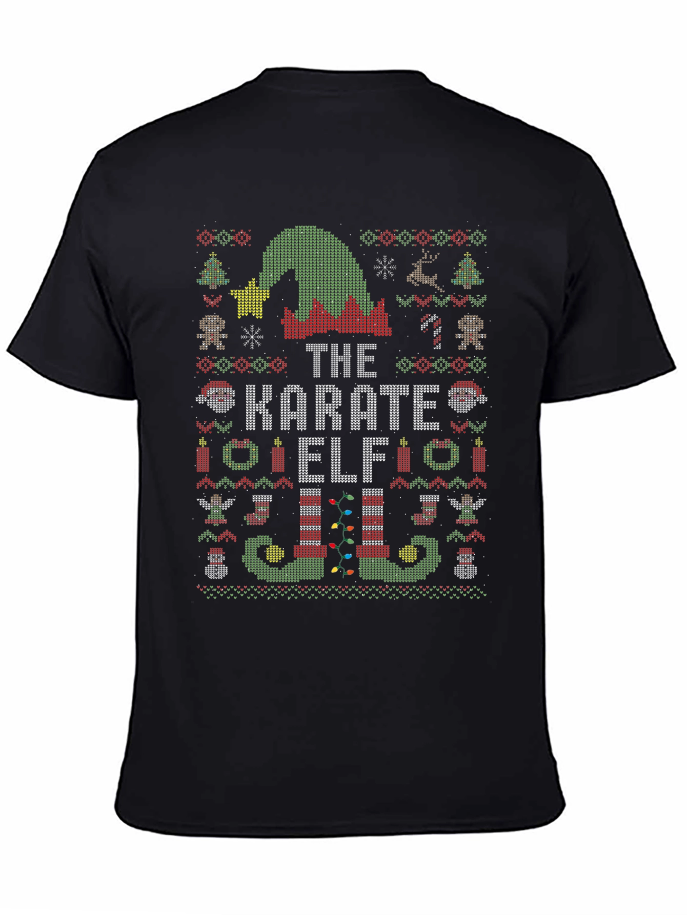 The Karate Elf Christmas Ugly Sweater T-Shirt