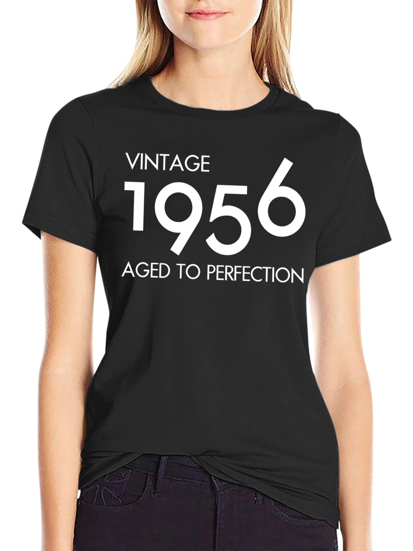 Vintage 1956 Aged to Perfection Black T-Shirt