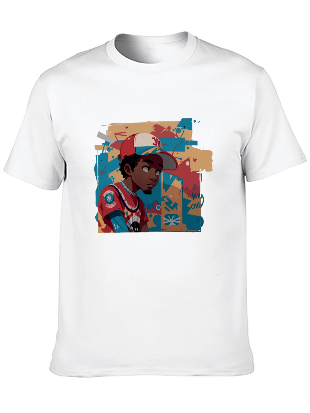 Cool Graphic Print Black Cotton Tee