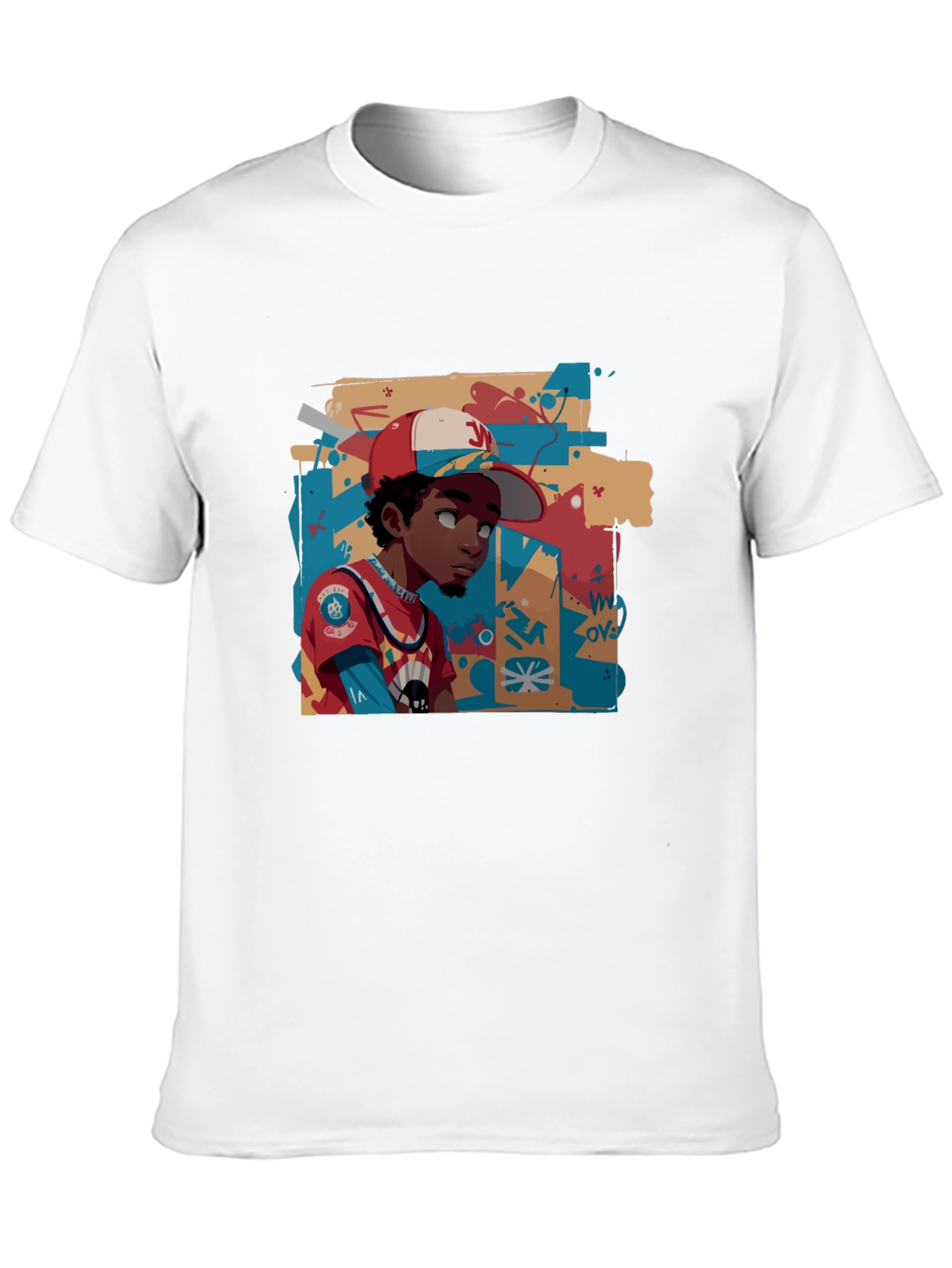 Cool Graphic Print Black Cotton Tee
