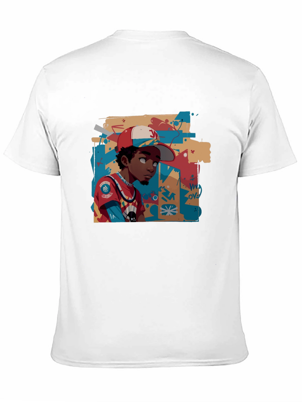 Cool Graphic Print Black Cotton Tee