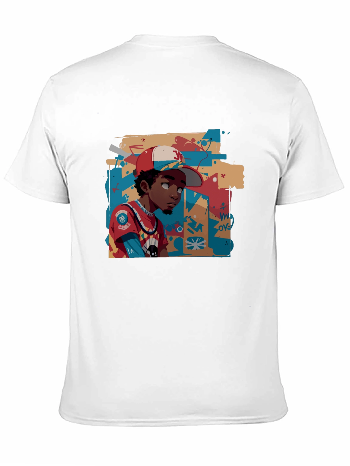 Cool Graphic Print Black Cotton Tee