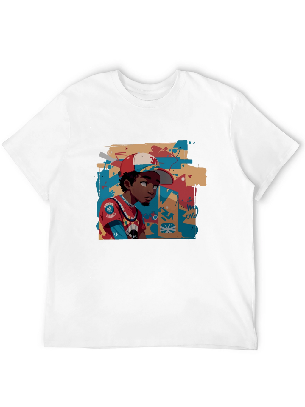 Cool Graphic Print Black Cotton Tee