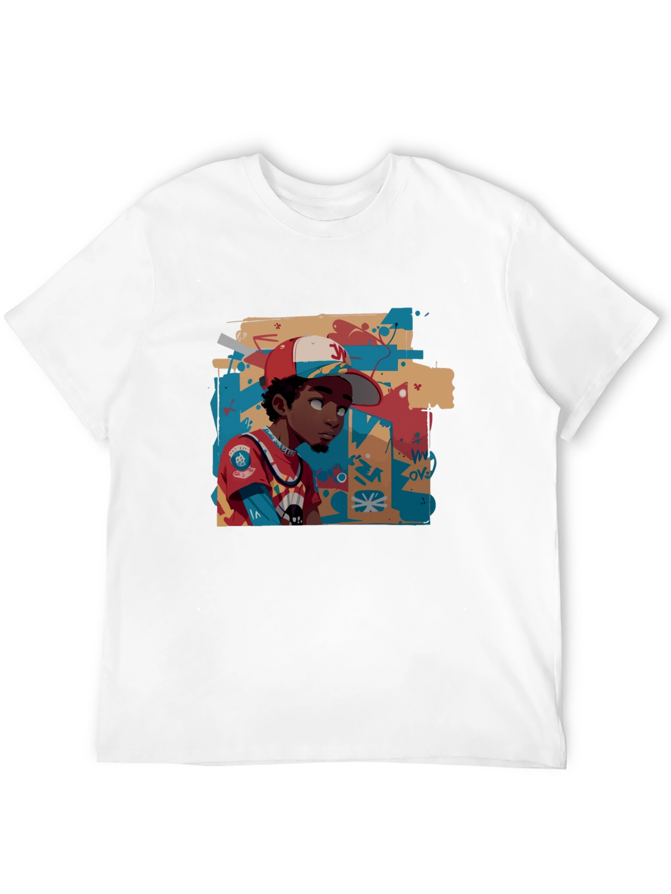 Cool Graphic Print Black Cotton Tee