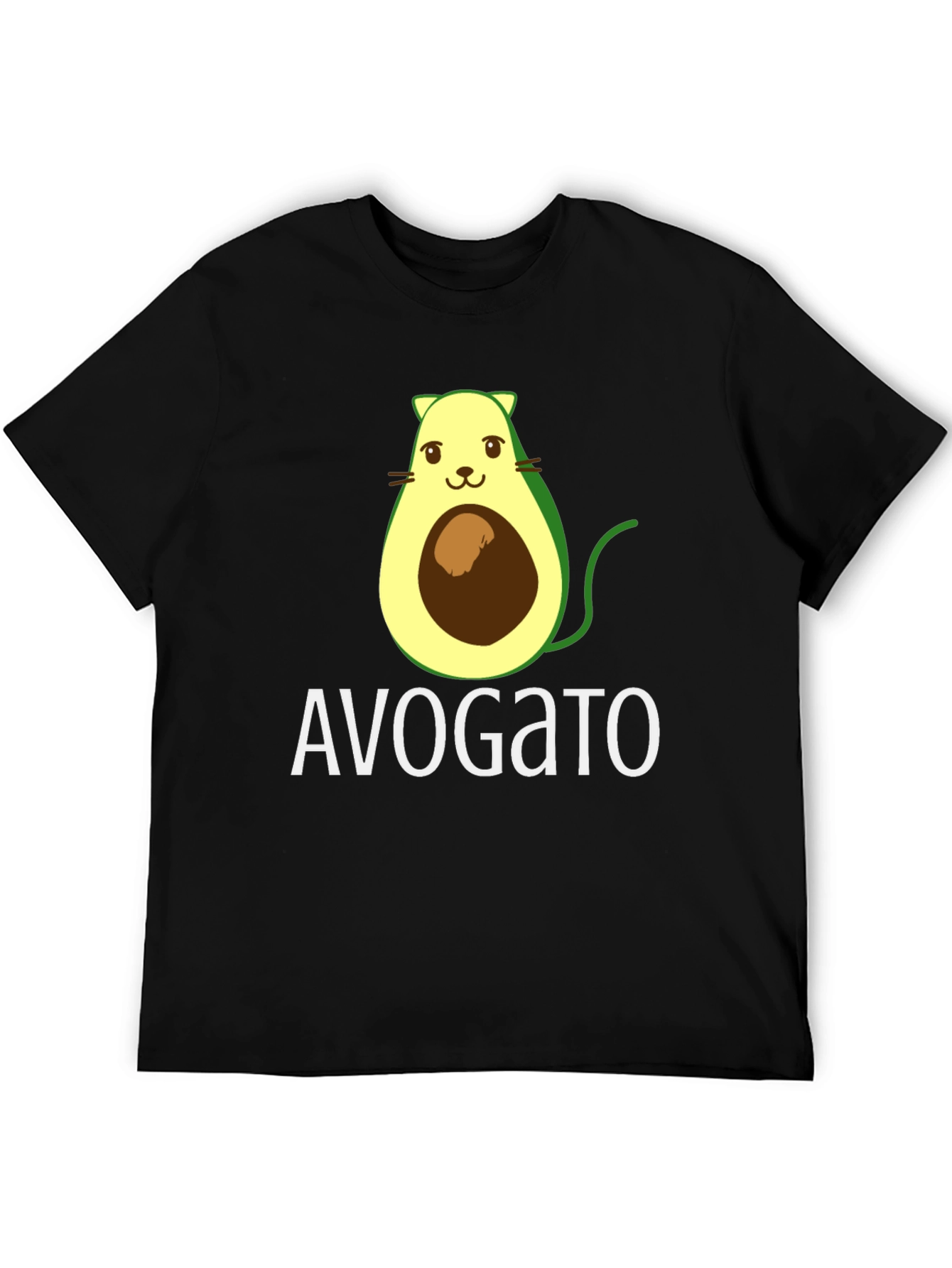 Avogato T-Shirt - Avocado Cat Graphic Tee
