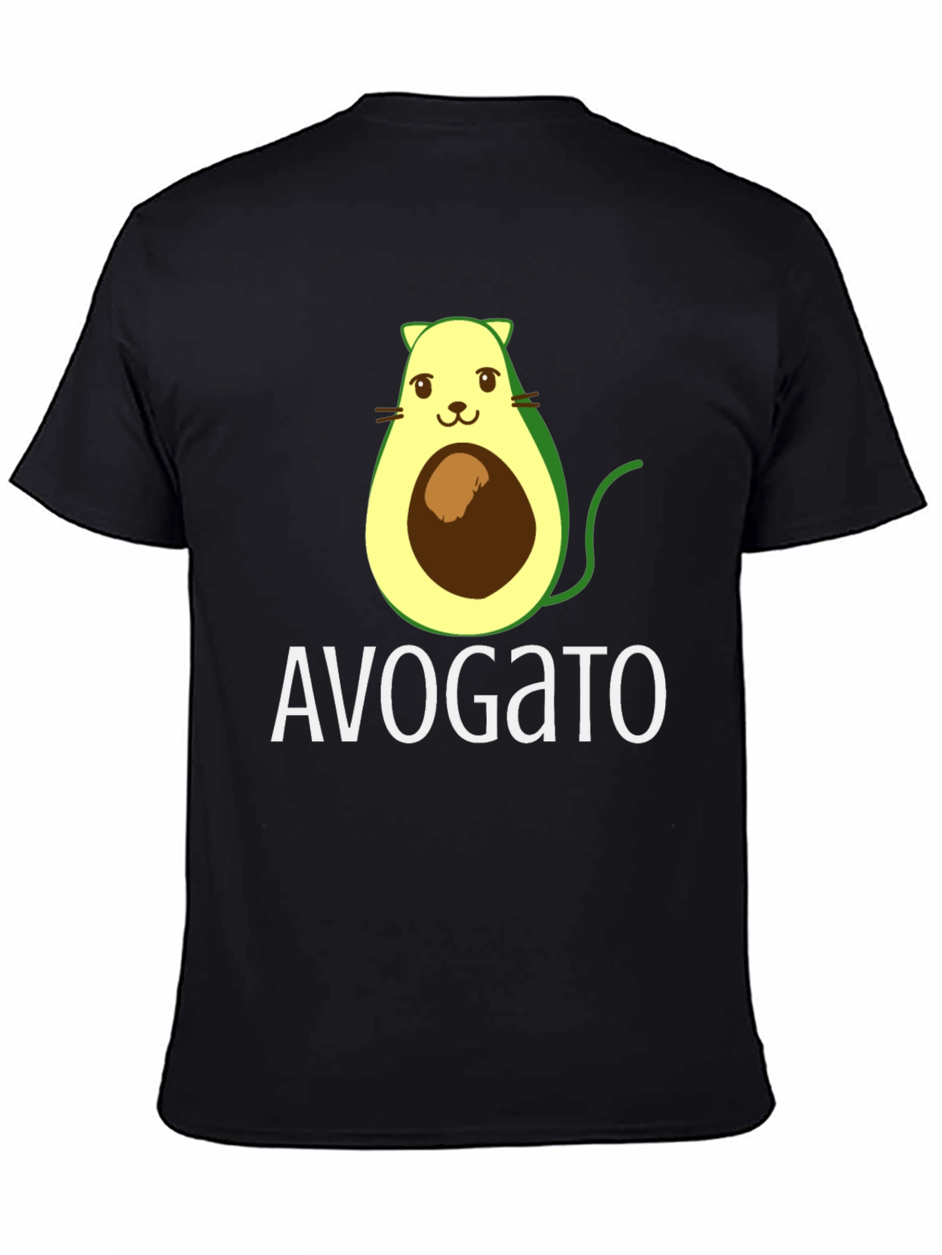 Avogato T-Shirt - Avocado Cat Graphic Tee