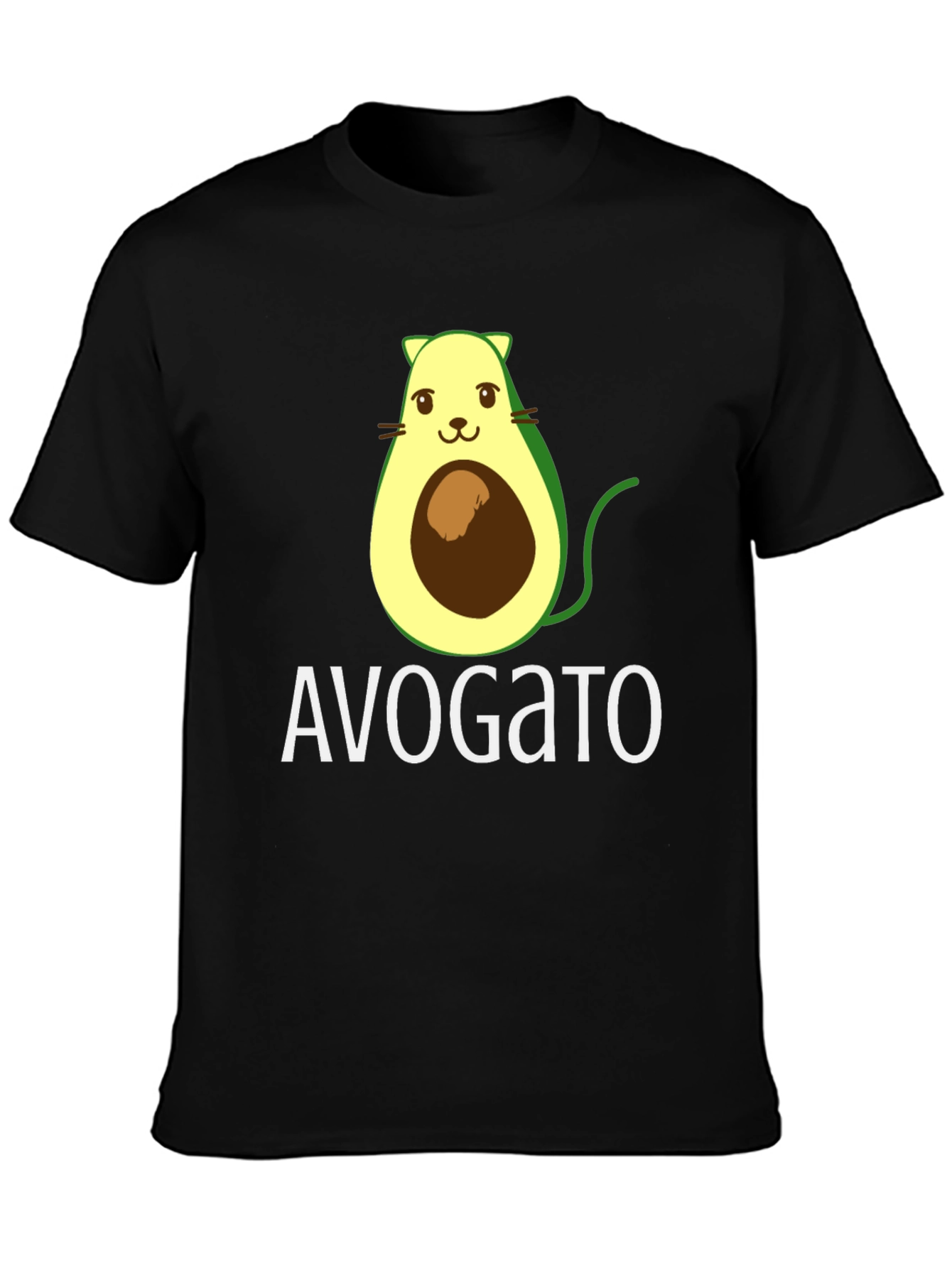 Avogato T-Shirt - Avocado Cat Graphic Tee
