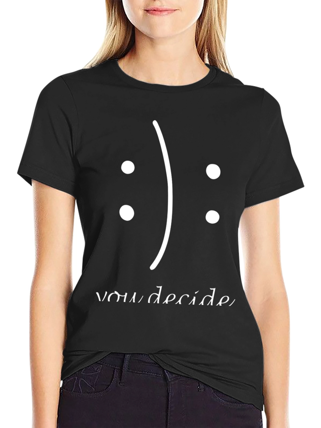 You Decide Graphic T-Shirt - Black Crew Neck