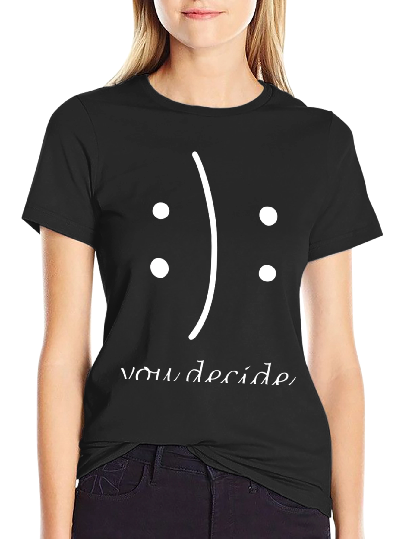 You Decide Graphic T-Shirt - Black Crew Neck