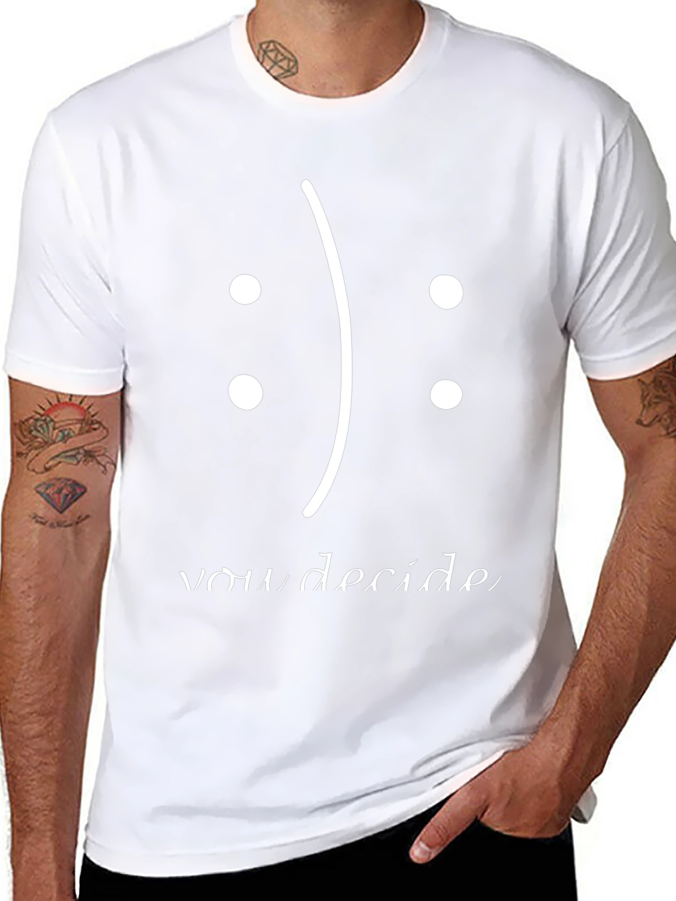 You Decide Graphic T-Shirt - Black Crew Neck