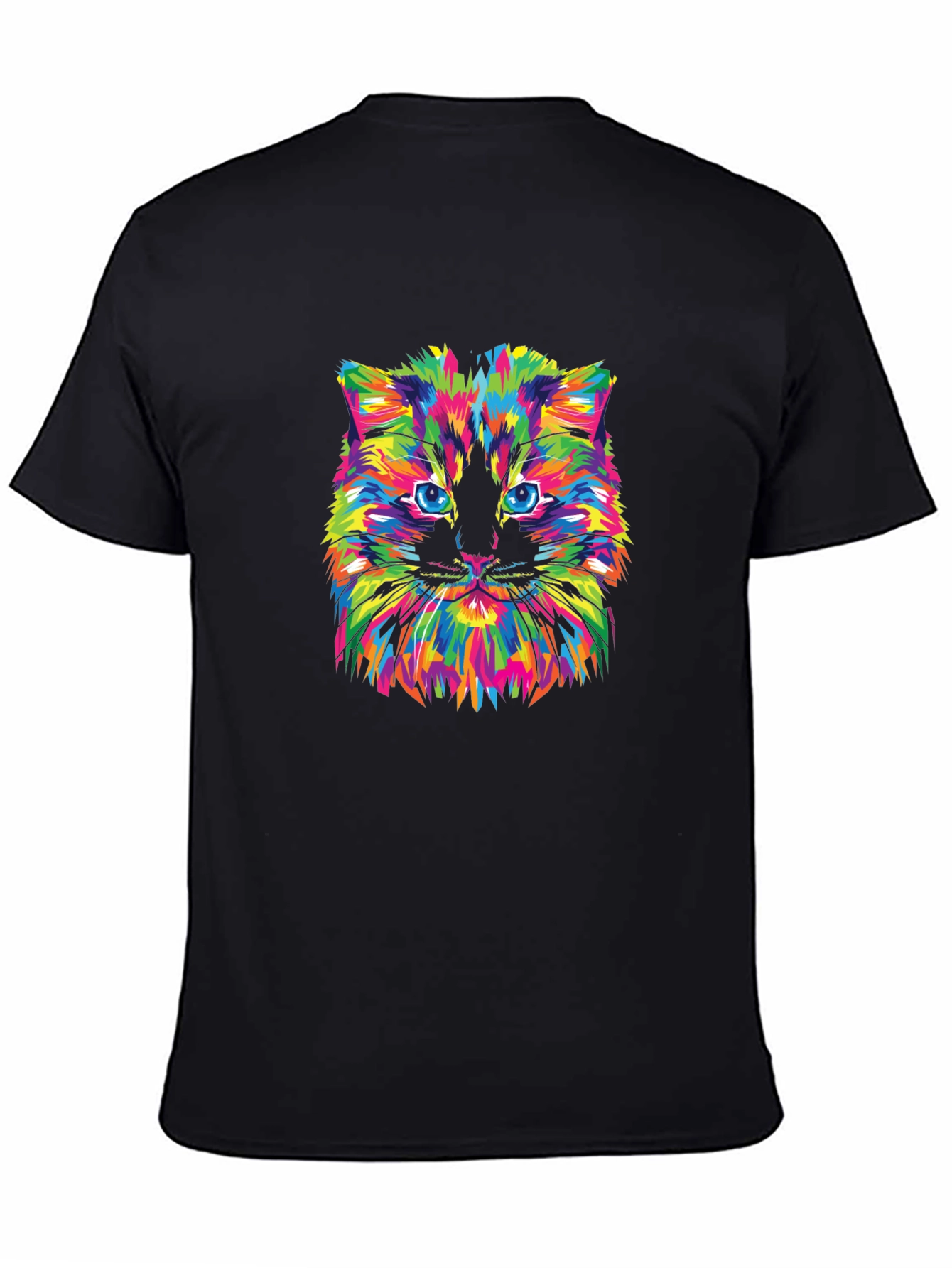 Vibrant Cat Graphic Tee - Soft Cotton Blend