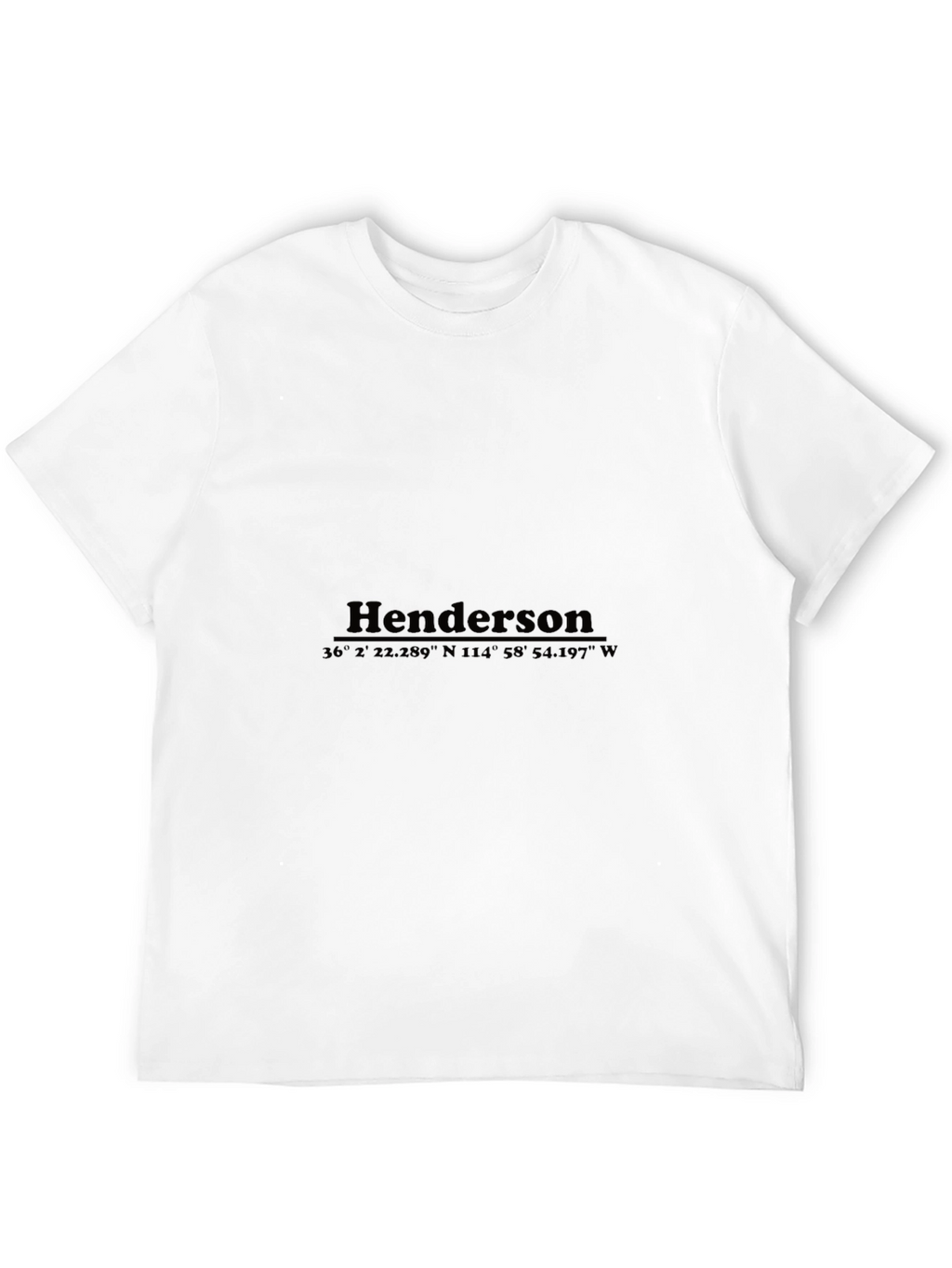 Henderson City Coordinates Graphic Black T-Shirt