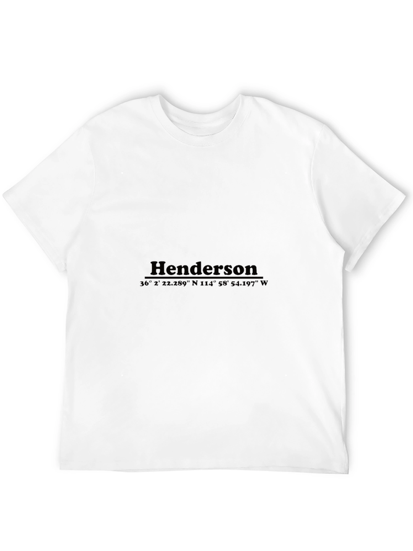 Henderson City Coordinates Graphic Black T-Shirt