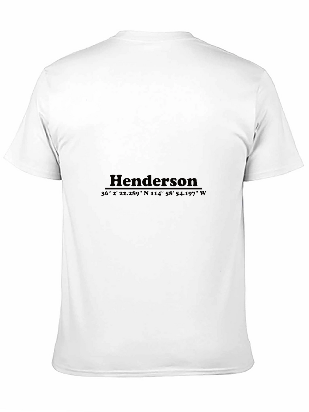 Henderson City Coordinates Graphic Black T-Shirt