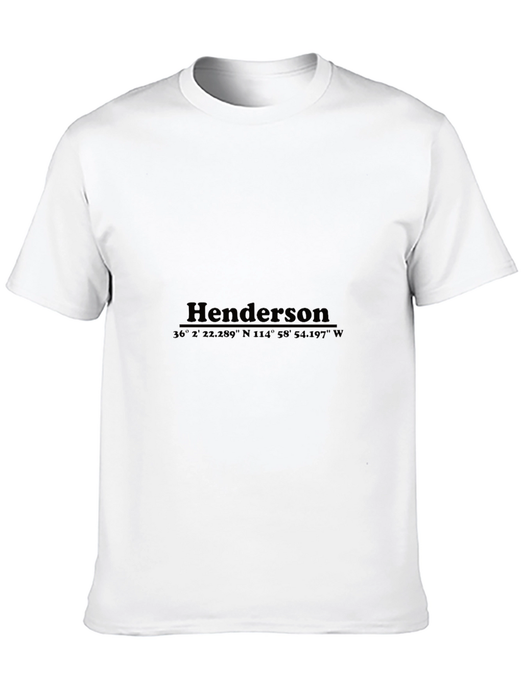 Henderson City Coordinates Graphic Black T-Shirt
