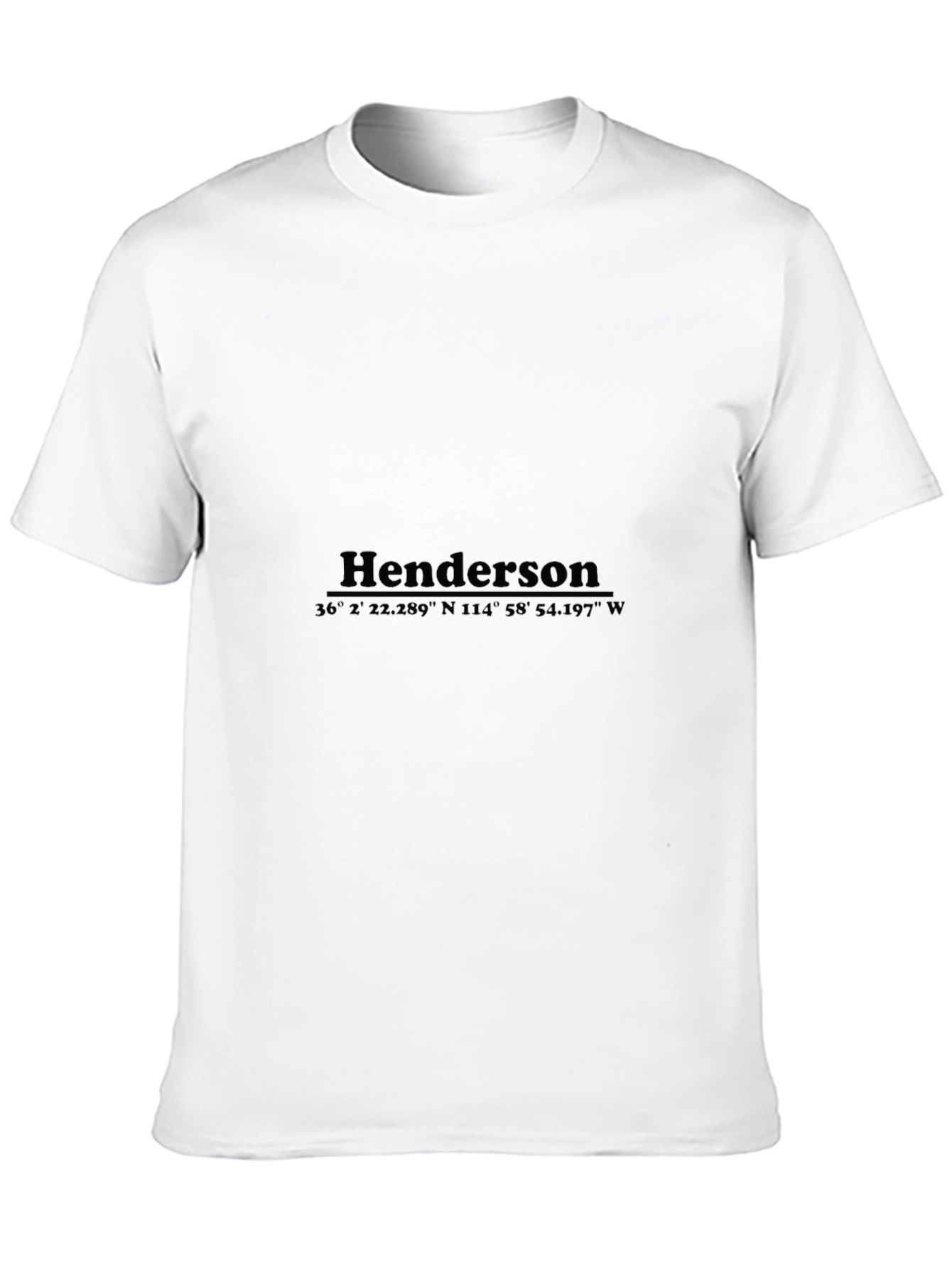 Henderson City Coordinates Graphic Black T-Shirt