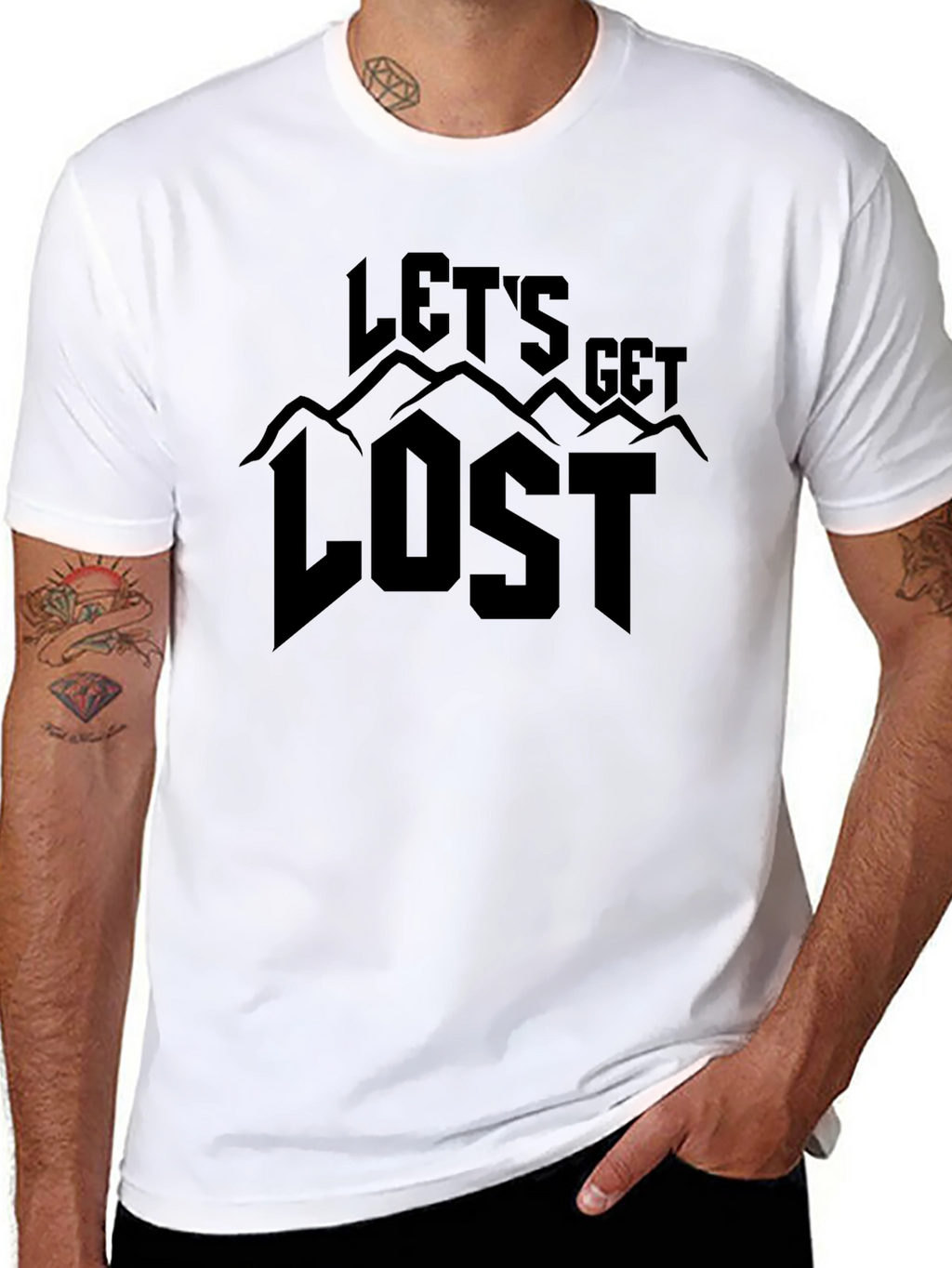 Lets Get Lost Graphic T-Shirt - Adventure Awaits!