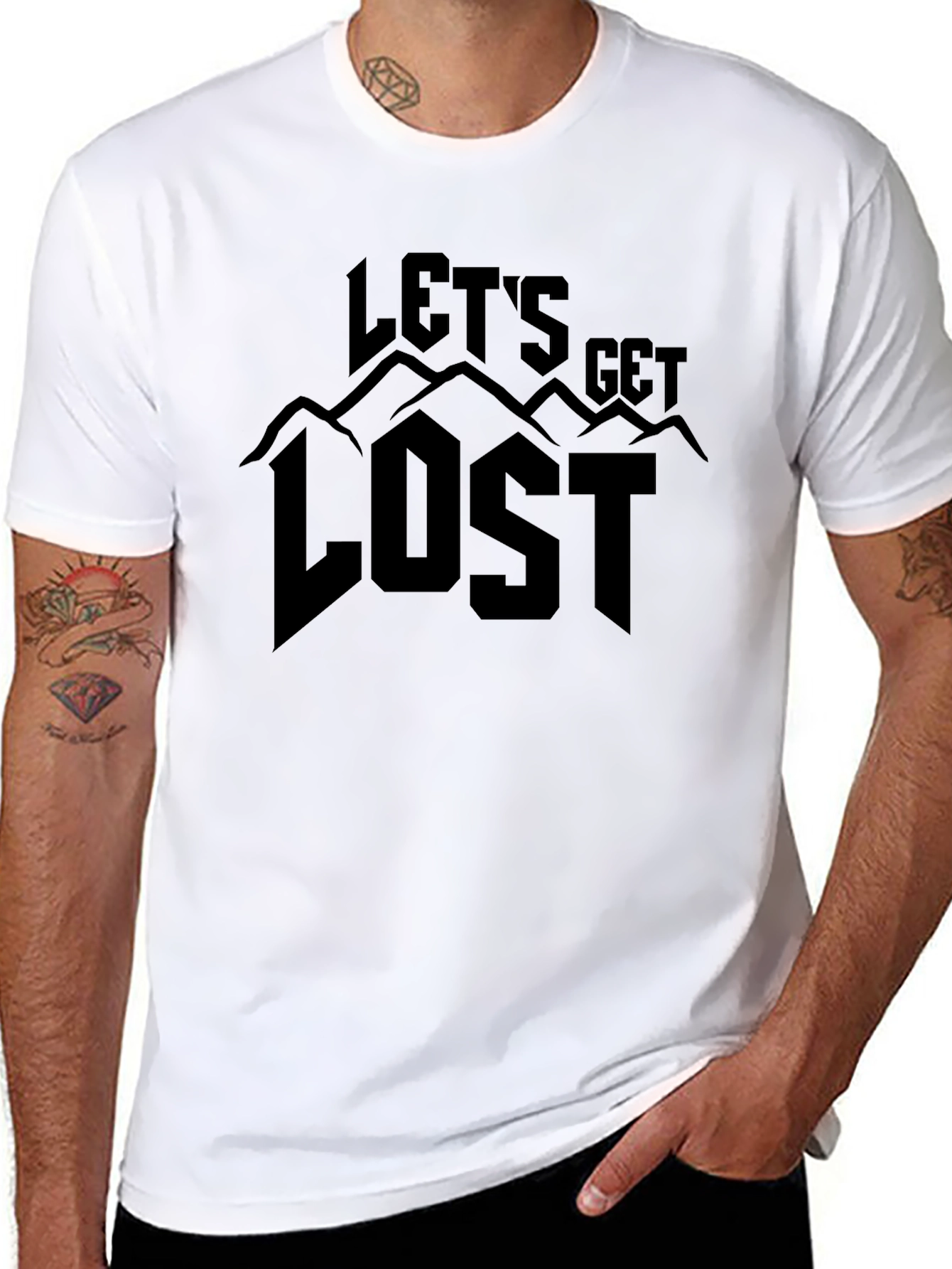 Lets Get Lost Graphic T-Shirt - Adventure Awaits!