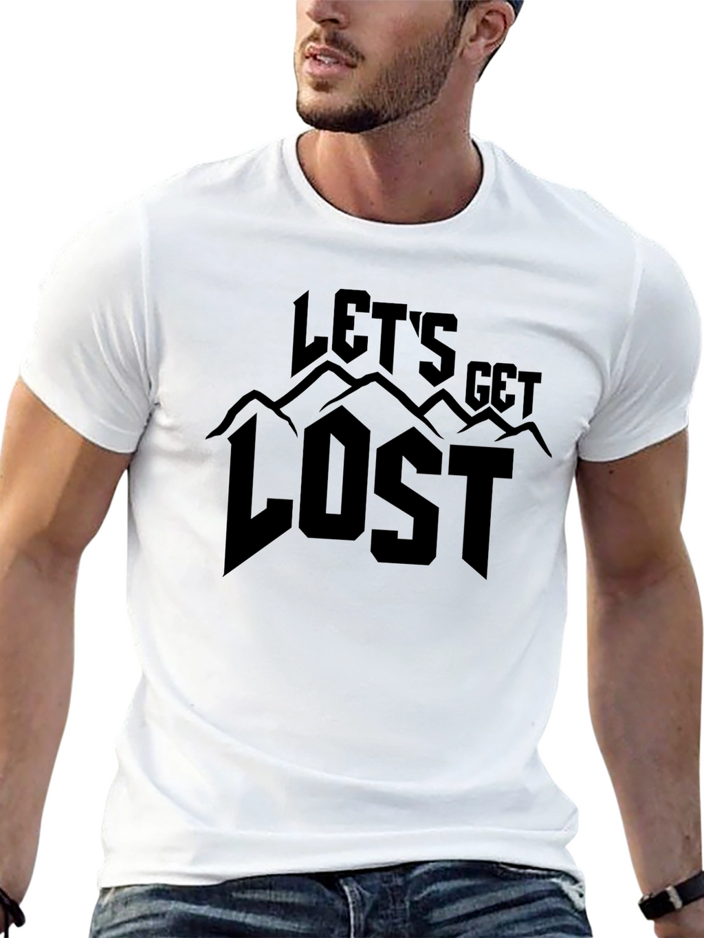 Lets Get Lost Graphic T-Shirt - Adventure Awaits!