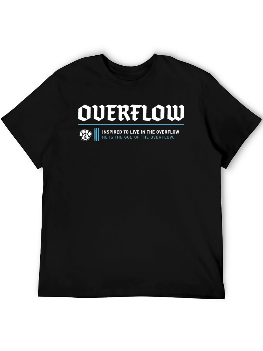 Overflow Graphic Print Black T-Shirt
