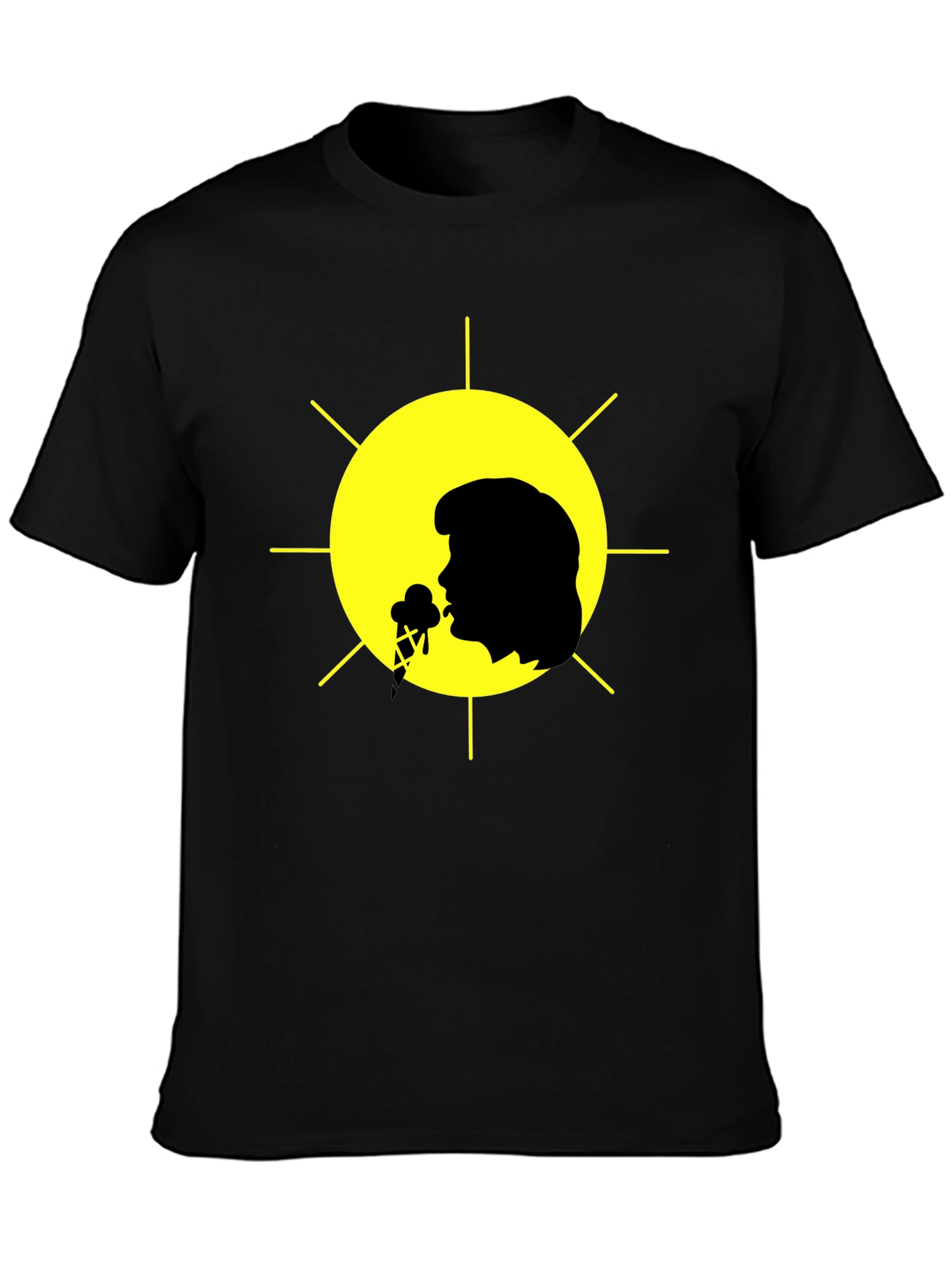 Elvis Presley Ice Cream Sun Black T-Shirt