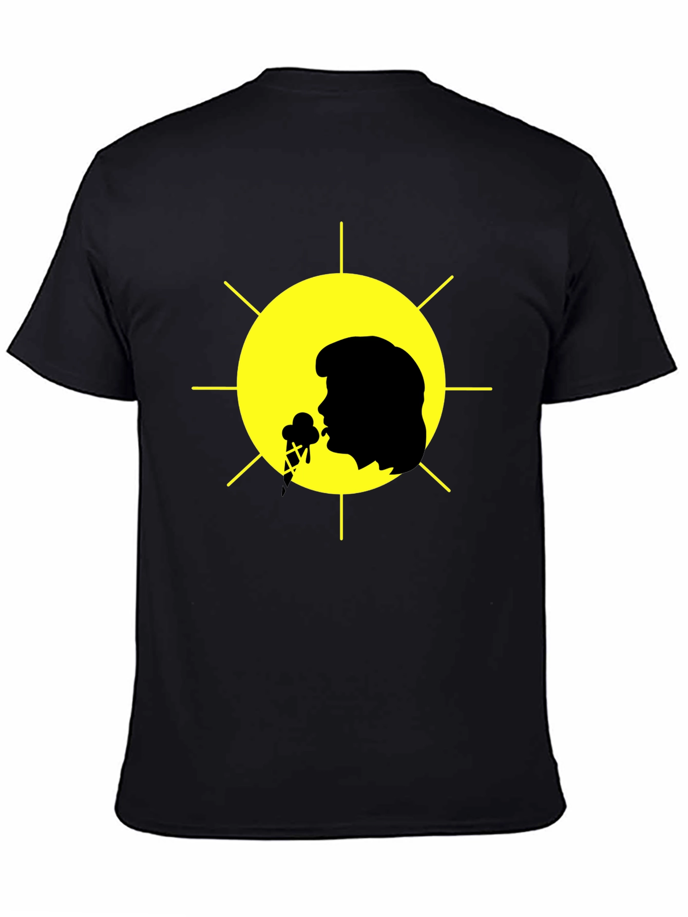 Elvis Presley Ice Cream Sun Black T-Shirt