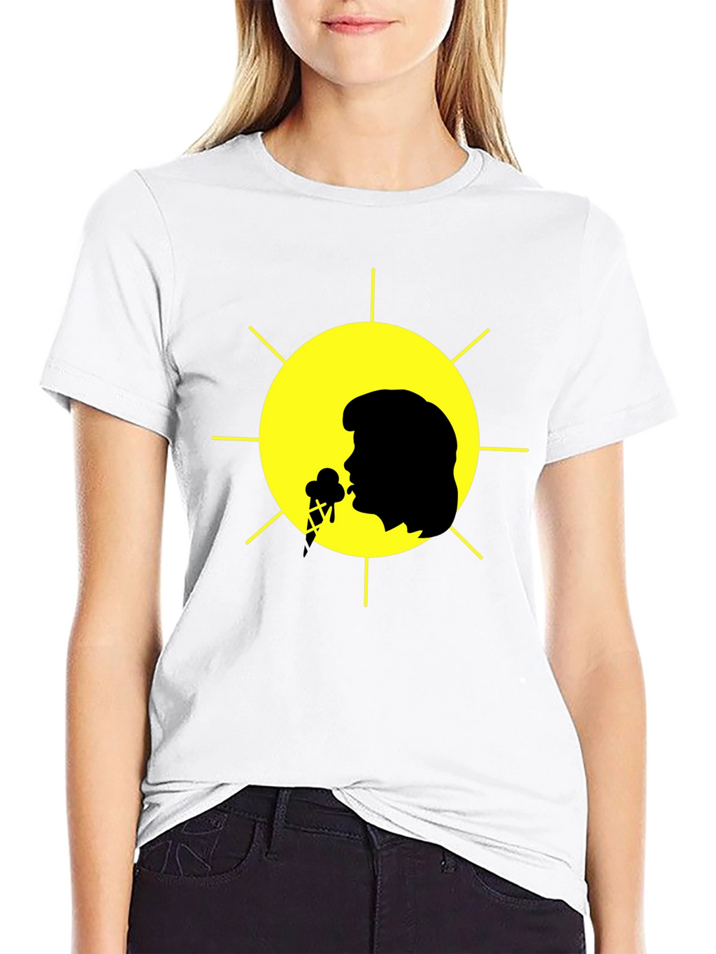 Elvis Presley Ice Cream Sun Black T-Shirt