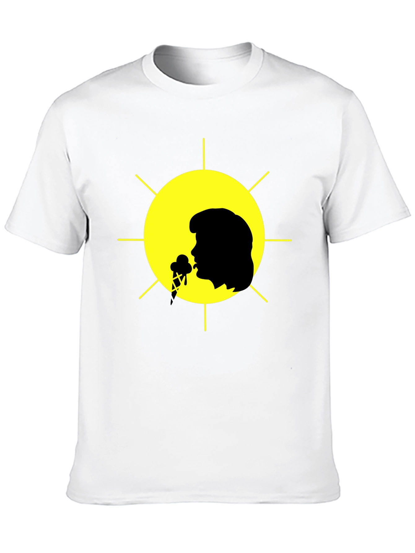 Elvis Presley Ice Cream Sun Black T-Shirt