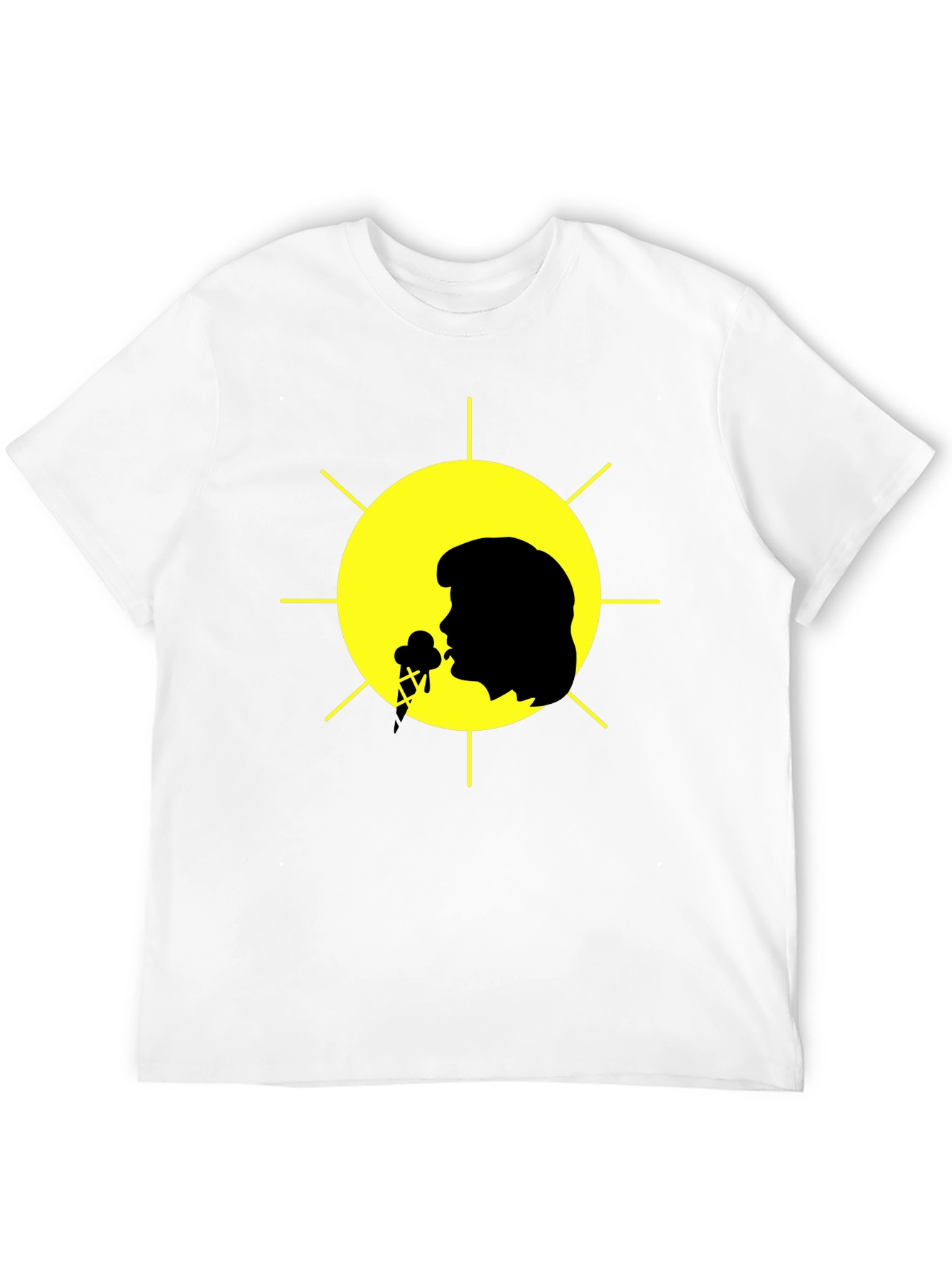 Elvis Presley Ice Cream Sun Black T-Shirt