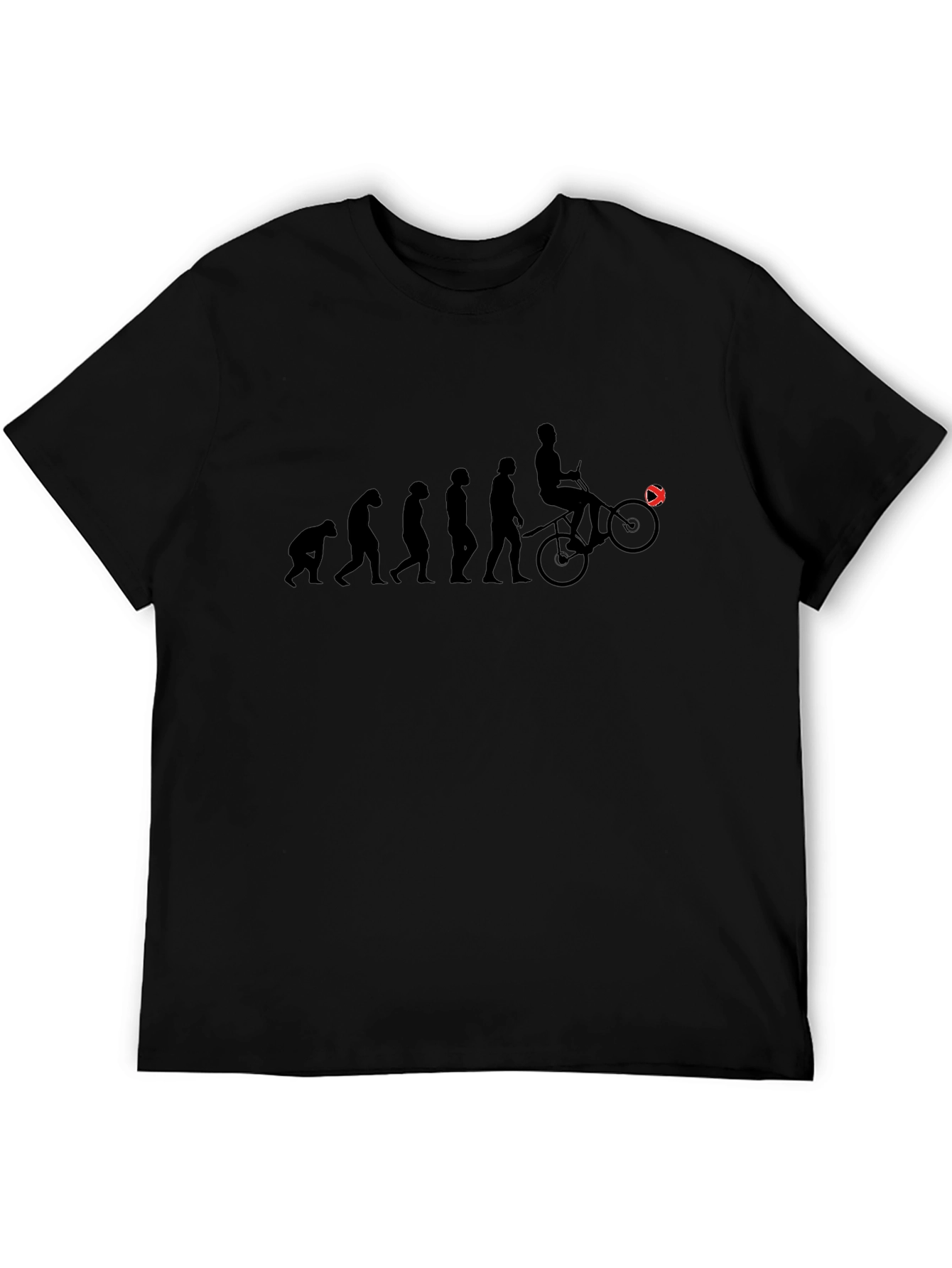 Evolution of Cyclist Graphic Tee - Black