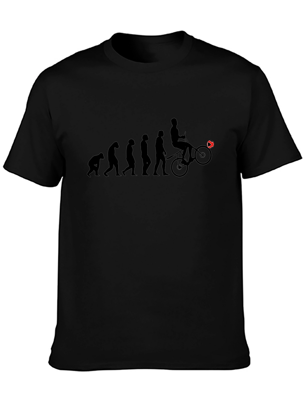 Evolution of Cyclist Graphic Tee - Black