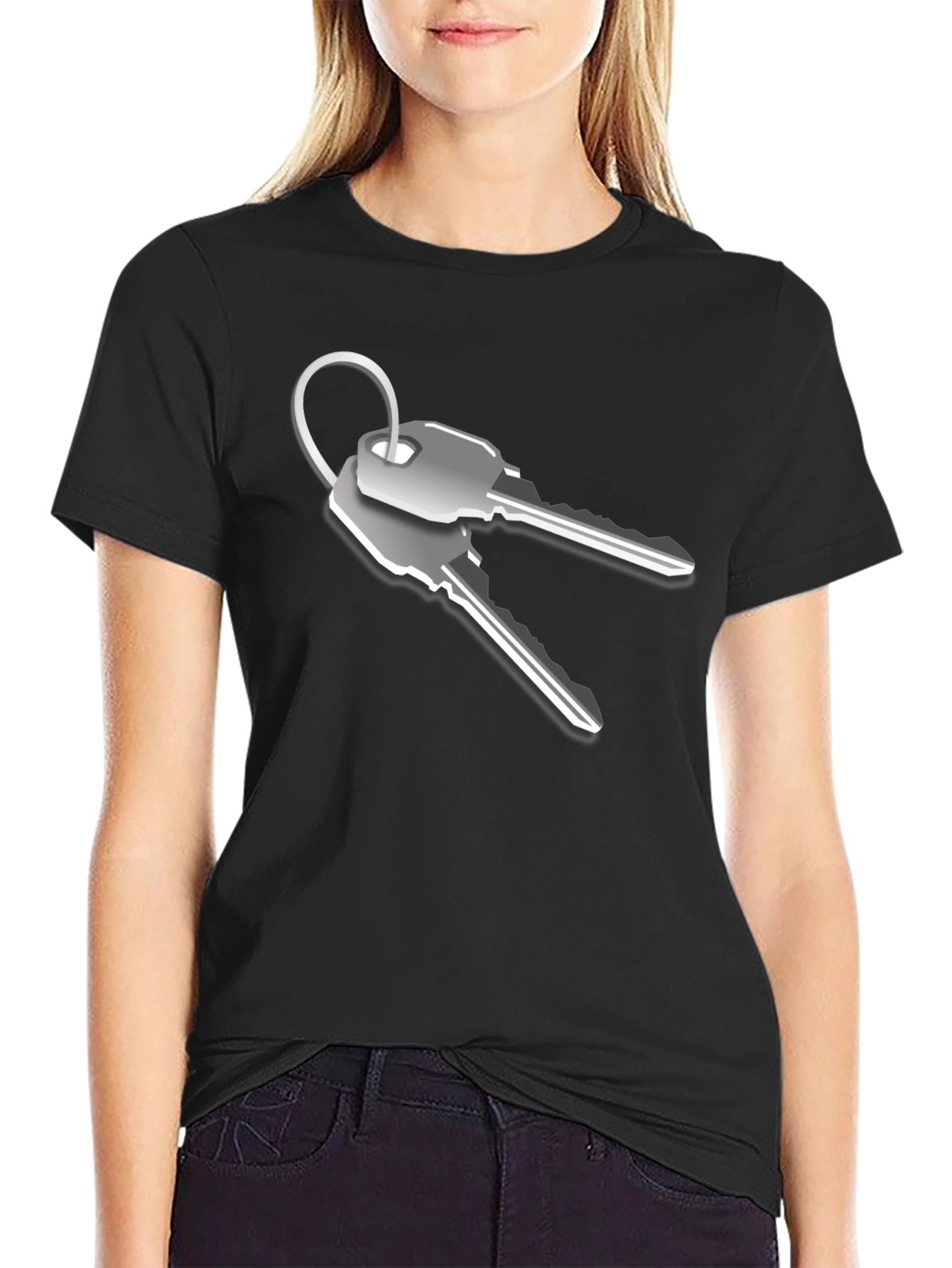 Modern Keys Graphic T-Shirt - Black