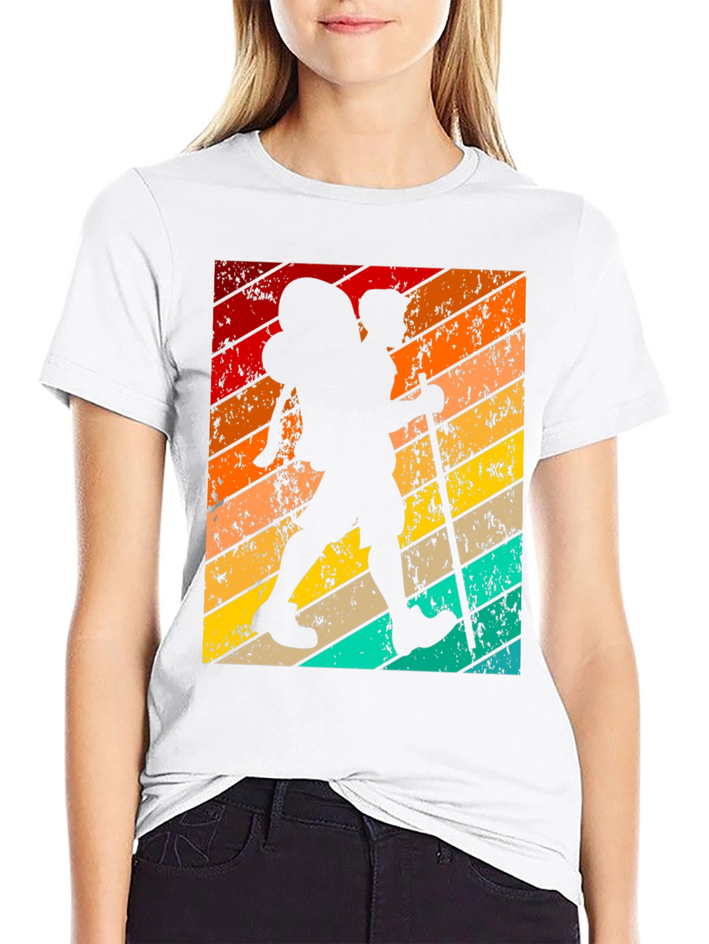 Retro Hiker Graphic T-Shirt - Black