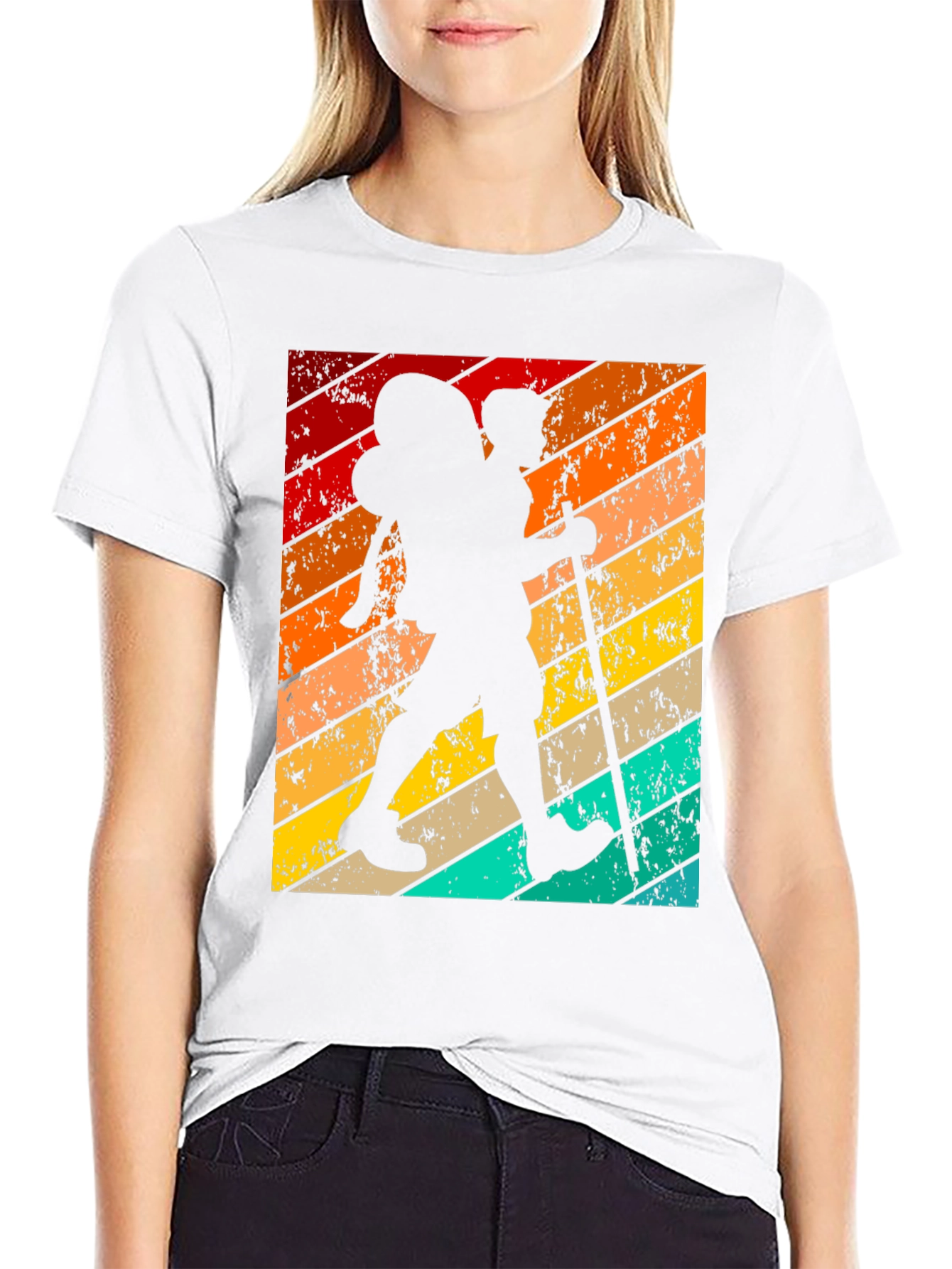 Retro Hiker Graphic T-Shirt - Black