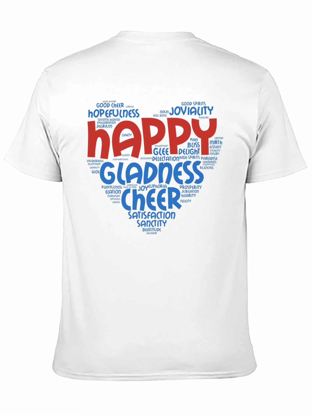 Happy Heart Word Cloud T-Shirt