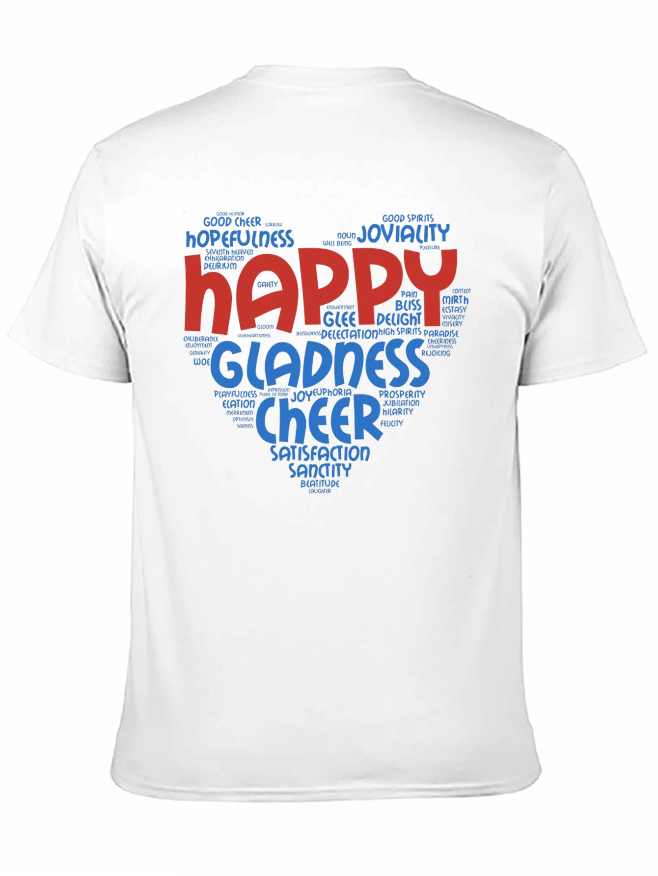 Happy Heart Word Cloud T-Shirt