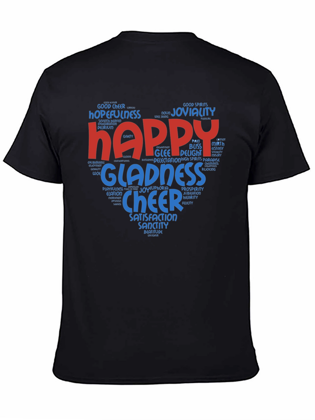 Happy Heart Word Cloud T-Shirt