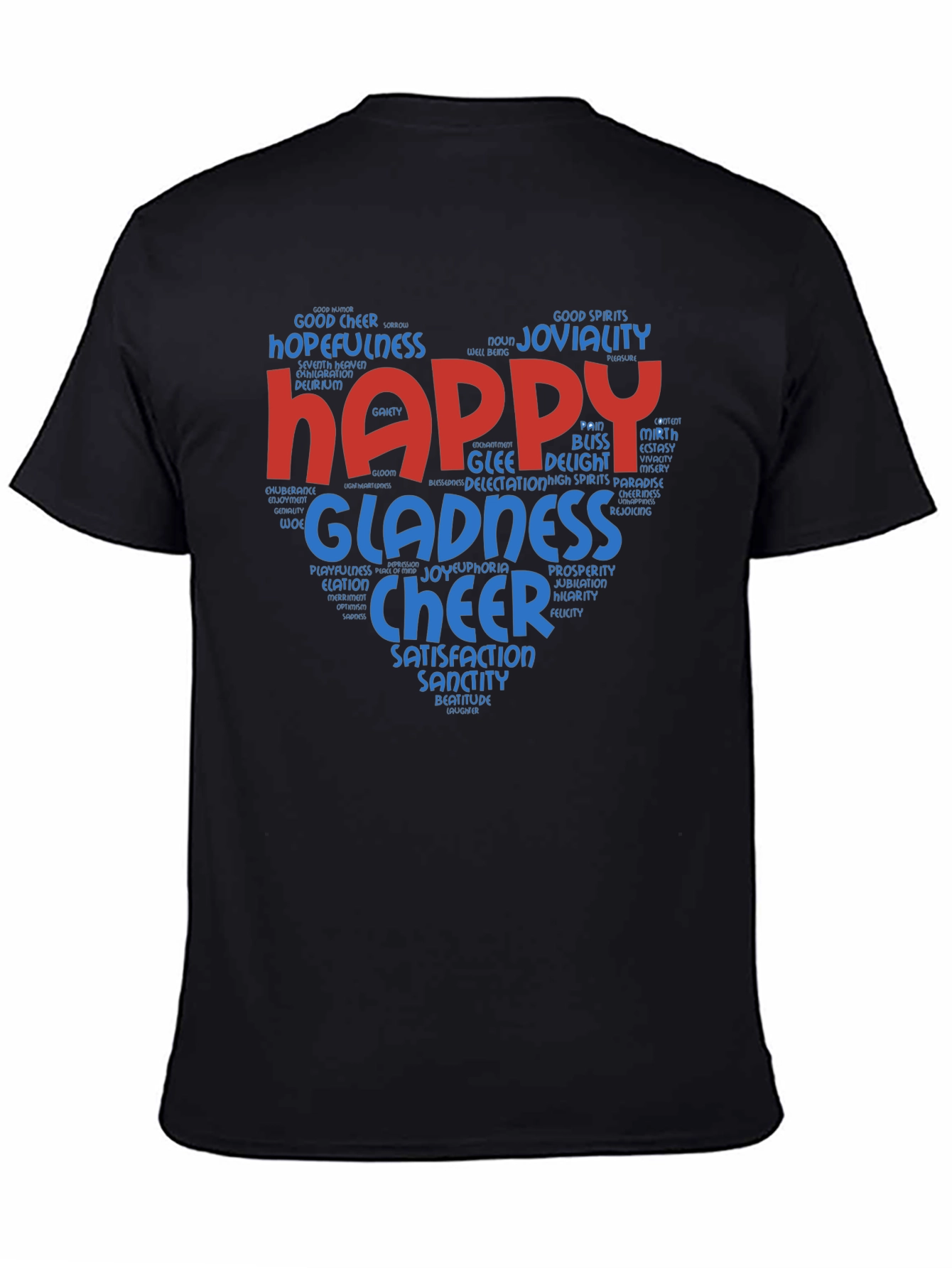 Happy Heart Word Cloud T-Shirt