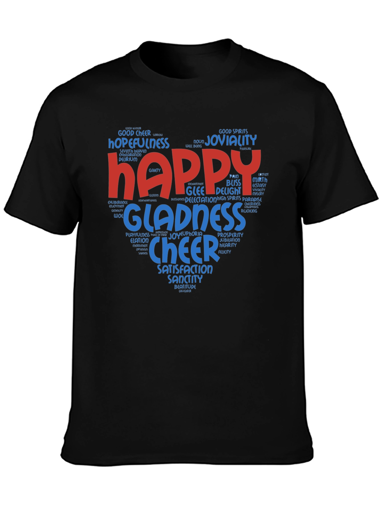 Happy Heart Word Cloud T-Shirt