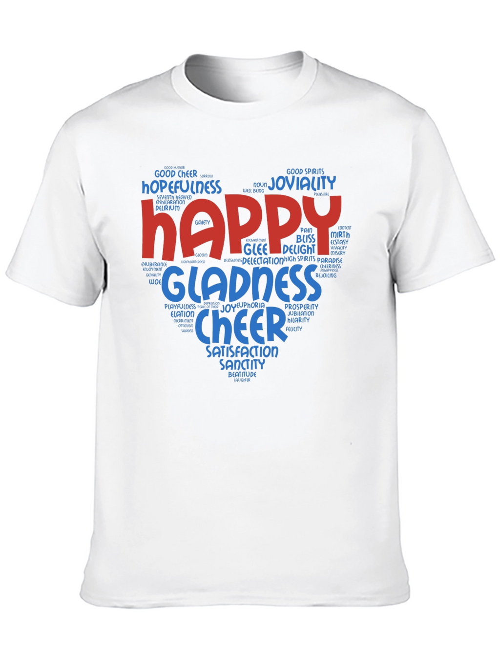 Happy Heart Word Cloud T-Shirt