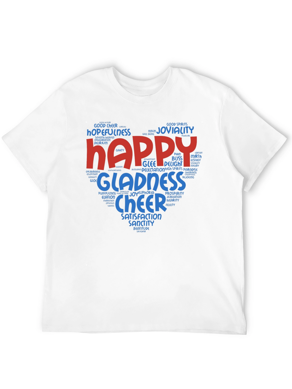 Happy Heart Word Cloud T-Shirt